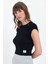 Kısa Kollu Fitilli Bisiklet Yaka T-Shirt 1