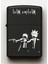 Rick And Morty Rick Fiction Desenli Kişiye Özel Isimli Siyah Benzinli Metal Çakmak 1