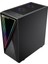 Ravadin Atx 3* Argb Infinity Fan Temperli Cam 500W 80+ Bronze Dahili Psu Cam Gaming Rgb Kontrolcüsü Siyah Kasa 1