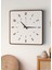 Şık Ahşap Duvar Saati, Ceviz ve Beyaz Mdf, 48CM Büyük Boy, Modern Tasarım 3