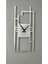Şık Gümüş Dikdörtgen Metal Duvar Saati, 50X22 Cm, Ev ve Ofis Dekoru 1