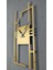 Altın Renk Dikdörtgen Metal Duvar Saati 60X26 Cm, Şık ve Zarif Dekoratif Saat 6