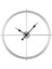 Şık 66 cm Gümüş Ferforje Iskelet Duvar Saati, Zarafetle Evinizi Süsler 1