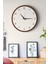 Modern Ahşap Duvar Saati, Kahverengi-Beyaz, 48CM, Şık ve Dekoratif Tasarım 1