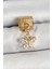 316L Çelik Sallantılı Zirkon Taşlı Kelebek Model Gold Renk Nomination Charm - TJ-BC1434 1