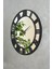 Modern 46 cm Ayna ve Ahşap Rakamlı Dekoratif Duvar Saati Siyah 2