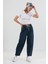 Beli Bağlamalı Slouchy Jean Pantolon 2