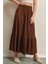 1886 Uzun Örme Etek - Kahverengi 1