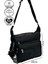 Krinkıl Su Geçirmez Kumaş Siyah Kadın Omuz Çantası 4100 3