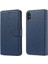 iPhone Xs Max Basit Iş Pu Deri Manyetik Kapaklı Cüzdan Telefon Kılıfı Kart Tutuculu Koruma Kılıfı (Yurt Dışından) 1