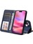 iPhone 16 Plus Basit Iş Pu Deri Manyetik Kapaklı Cüzdan Telefon Kılıfı Kart Tutuculu Koruma Kılıfı (Yurt Dışından) 5