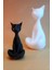 2’li Kedi Ailesi Biblosu - 14CM Dekoratif Kedi ve Yavrusu - Sevgililer Günü Hediyesi Kedi Objesi 5