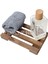 Minimalist Palet Tasarım Ahşap Banyo Düzenleyici Makyaj Tuvalet Masası Kozmetik Organizer Stand 1