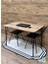 Siyah Metal Ayaklı 60X120 cm (Tek Masa) Atlantik Çam Mutfak - Balkon - Çalışma Masası 5
