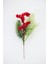 Dekoratif 3lü Yapay Bitkili Stick Kırmızı Yılbaşı Çiçeği Yapay Kokina Yılbaşı Süsü 20 cm (3lü Set) 3