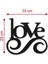 Dekoratif 5 mm Siayh Mdf Love Yazısı Duvar Dekoru Tablo 5