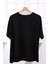 Siyah Nakışlı Kısa Kol Modal T-Shirt 1