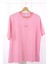 Pembe Nakışlı Kısa Kol Modal T-Shirt 1
