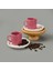 Kitchen Flowery Nordic 4 Parça Kahve Fincanı - Mürdüm - 110 ml 2