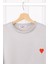 Gri Nakışlı Kısa Kol Modal T-Shirt 2
