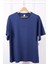 Lacivert Nakışlı Kısa Kol Modal T-Shirt 1