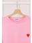 Pembe Nakışlı Kısa Kol Modal T-Shirt 2
