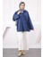 Lacivert Yandan Bağlamalı Kimono 3