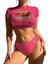 Yaz Bikini Üç Parçalı Mayo Kadın Pembe Plaj Bağlamalı Mayo Iki Parçalı Mayo (Yurt Dışından) 1