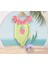 Kız Çocuk Fırfır Yaka Arkası Çapraz Yeşil Çizgili Pembe Çilek Desen Detaylı Mayo Bikini 2