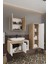 Lale Beyaz 70 cm Set %100 Mdf Lavabolu Banyo Dolabı Aynalı Dolap Boy Dolabı 2