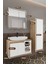 Lale Beyaz 70 cm Set %100 Mdf Lavabolu Banyo Dolabı Aynalı Dolap Boy Dolabı 4