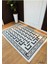 Patiska Yıkanabilir Dekoratif Labirent Desen Pamuk Bukle Kilim 1