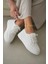 Peint Yüksek Tabanlı Bağcıklı Sneaker- Beyaz 1