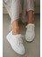 Peint Yüksek Tabanlı Bağcıklı Sneaker- Beyaz 3