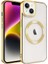 iPhone Uyumlu 14 Kılıf M-Safe Wireless Şarj Özellikli Zore Setro Silikon-Gold 1