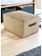 Jüt Jüt Deri Kulplu Baza Altı, Dolap Içi Destekli Kutu Hurç 35X42X23 cm Bej 35 x 42 Yıkanmaz, Sadec 1