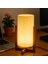 Ahşap Ayaklı Silindir Masa Lambası – Modern LED Aydınlatma, Gece Lambası ve Çalışma Masası Işığı 2