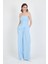 Bebe Mavi Straplez Asimetrik Bluz Pantolon Takım 5234 3