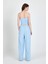 Bebe Mavi Straplez Asimetrik Bluz Pantolon Takım 5234 5