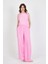 Şeker Pembe Asimetrik Kesim Bluz Pantolon Ikili Takım 5219 1