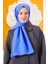 Fivescarf Pamuk Kraş Caz Şal Mavi 2