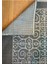 Patiska Yıkanabilir Kaymaz Dekoratif Spiral Desen Pamuk Bukle Kilim 3