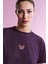 Kallima Parelekta Lightweight Crop T-Shirt - Mürdüm 2