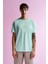 Mavi Halkalı Ahtapot Lightweight T-Shirt - Mint 3