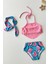 (2-8 Yaş) Karpuz Baskılı Püsküllü Kız Çocuk Mayo bikini takım - Pembe 1