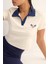 D7136 Ekru Defactofit Standart Fit Baskılı Sporcu Kısa Kollu Polo Tişört 4