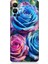 Infinix Hot 12 Uyumlu Gökkuşağı Renkli Güller Desenli Silikon Kılıf 1