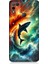 Infinix Hot 11 Play Uyumlu Ateşle Dans Eden Köpekbalığı Desenli Silikon Kılıf 1