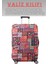 Esnek Likralı Yıkanabilir Dayanıklı Valiz Kılıfı Koruyucu Büyük Orta Küçük Boy Patchwork Desen 5