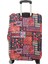 Esnek Likralı Yıkanabilir Dayanıklı Valiz Kılıfı Koruyucu Büyük Orta Küçük Boy Patchwork Desen 7